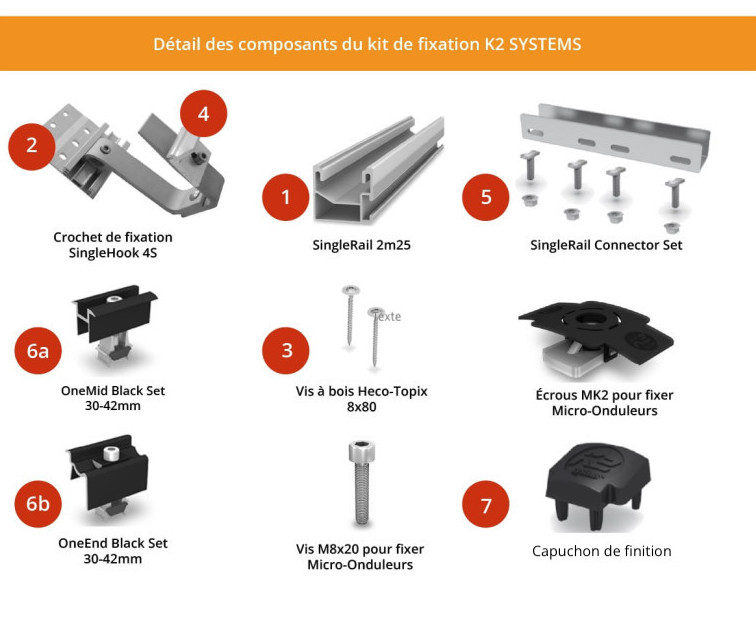 découvrez notre kit de fixation pour système solaire, idéal pour assurer une installation sécurisée et optimale de vos panneaux solaires. facile à utiliser, robuste et adapté à tous types de surfaces, ce kit vous permettra de maximiser l'efficacité de votre énergie renouvelable.