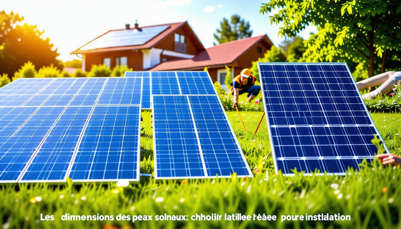 découvrez comment choisir la taille idéale de vos panneaux solaires pour optimiser votre installation. comprenez les dimensions disponibles et leur impact sur la performance énergétique de votre système solaire.