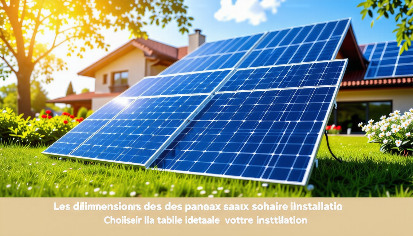 découvrez comment choisir la taille idéale de vos panneaux solaires en fonction de vos besoins énergétiques et de l'espace disponible. optimisez votre installation avec nos conseils pratiques sur les dimensions et les performances des panneaux solaires.