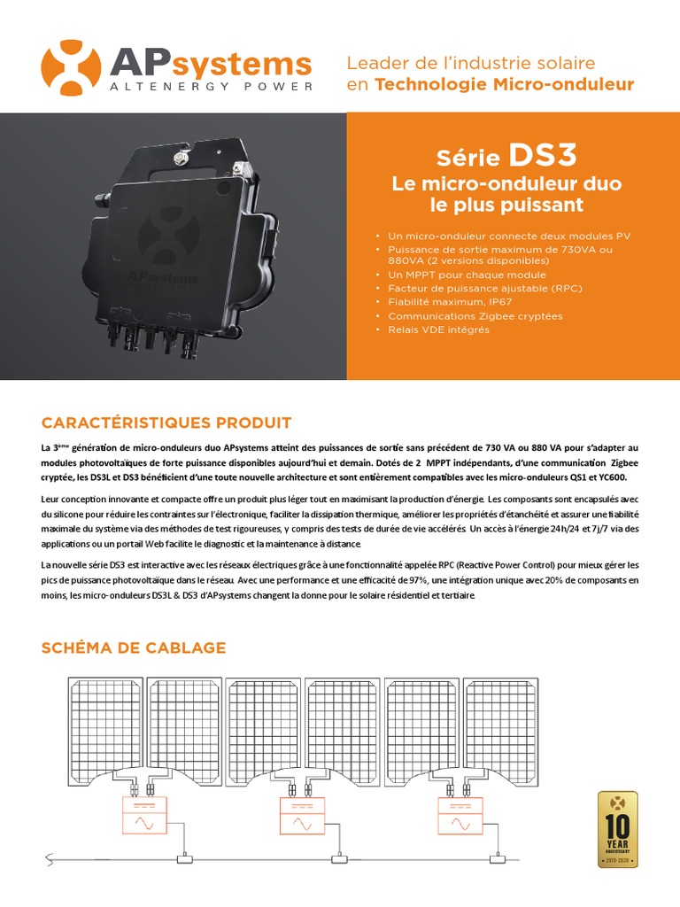 découvrez l'onduleur apsystems ds3l, une solution fiable et performante pour optimiser votre production d'énergie solaire. avec une technologie avancée et une installation simplifiée, le ds3l garantit une efficacité maximale et un suivi en temps réel pour une utilisation optimale de votre système photovoltaïque.