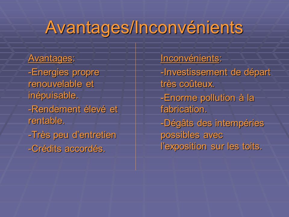 découvrez les nombreux avantages des panneaux solaires sunpower, réputés pour leur efficacité supérieure, leur durabilité exceptionnelle et leur performance optimisée. investissez dans une énergie renouvelable fiable et contribuez à la protection de l'environnement tout en réduisant vos factures d'électricité.