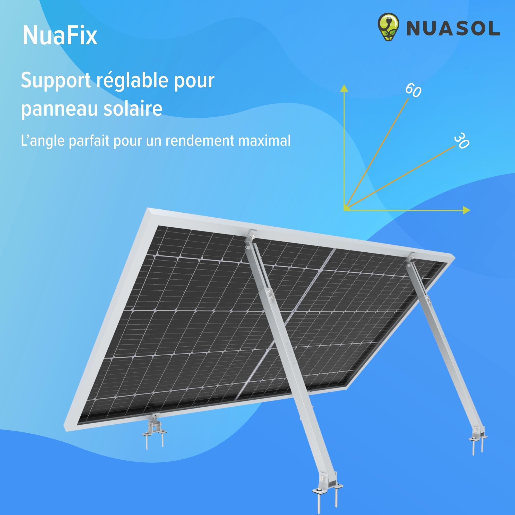 découvrez notre kit solaire 30° portrait, idéal pour optimiser la captation d'énergie en toute saison. facile à installer, il vous permettra de réduire vos factures d'électricité tout en contribuant à la protection de l'environnement. transformez votre espace en une source d'énergie durable!