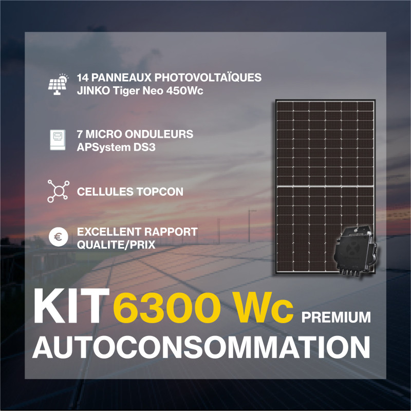 découvrez notre kit photovoltaïque complet, conçu pour vous permettre de produire votre propre électricité solaire. facile à installer et adapté à tous les types de toits, ce kit vous aide à réduire vos factures d'énergie tout en contribuant à une planète plus verte.