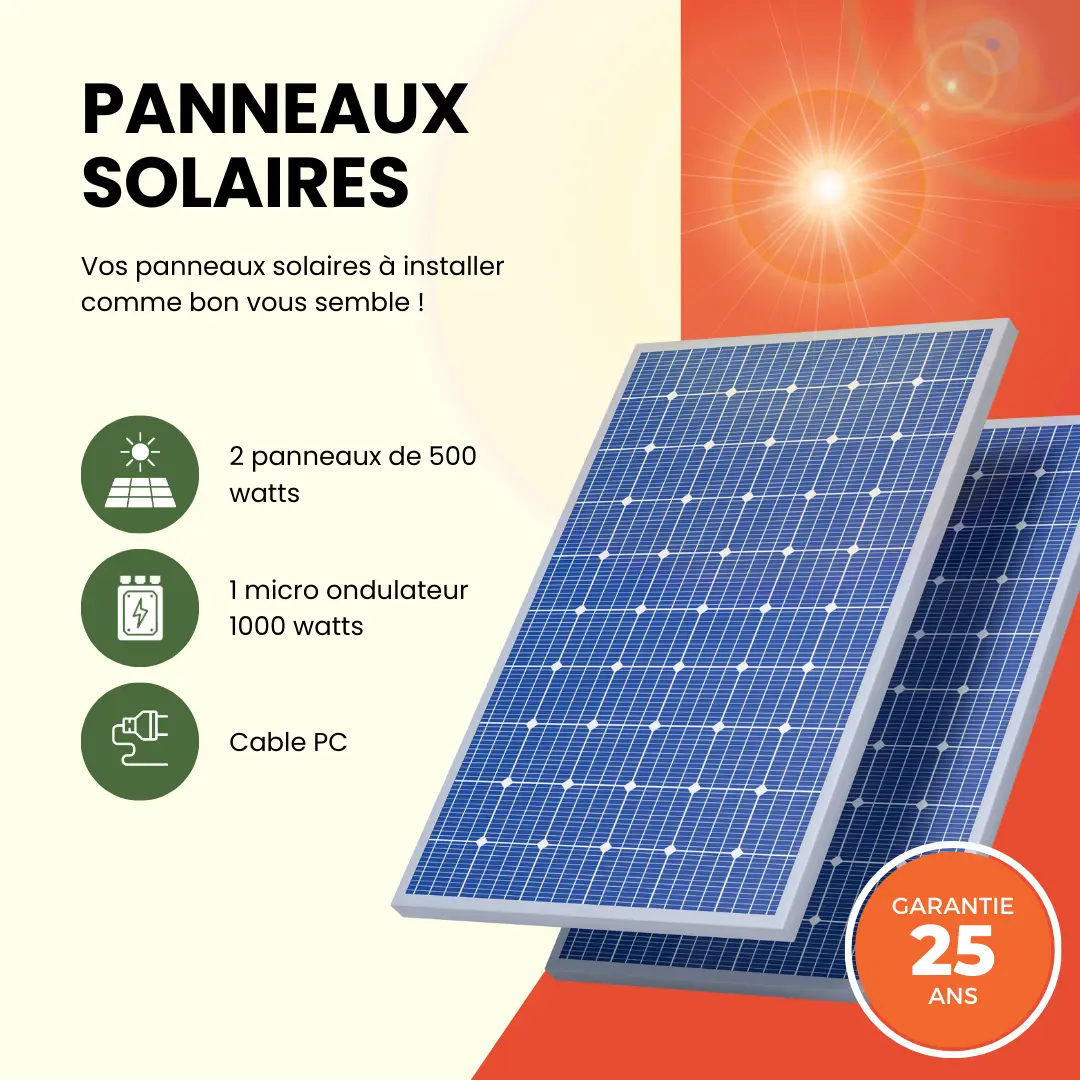 découvrez notre kit solaire 1000w, idéal pour alimenter vos appareils électriques tout en réduisant votre empreinte carbone. facile à installer et performant, ce kit solaire vous offre une solution énergétique renouvelable et économique pour vos besoins quotidiens.