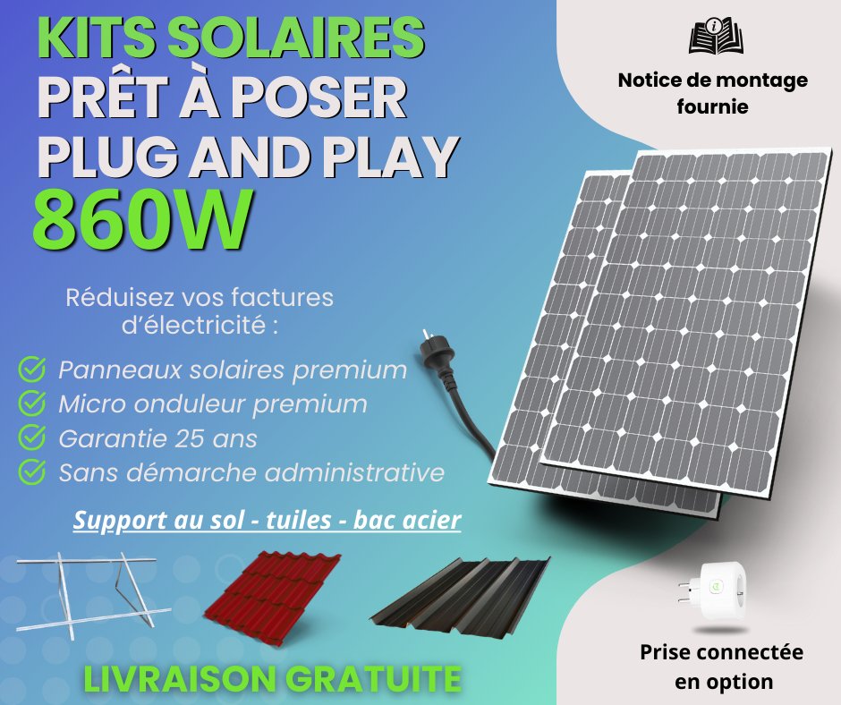 découvrez notre sélection de kits panneaux solaires, idéaux pour optimiser votre consommation d'énergie tout en respectant l'environnement. faciles à installer et abordables, nos solutions vous permettront de produire votre propre électricité et de réduire vos factures d'énergie. transformez votre toit en une source d'énergie renouvelable dès aujourd'hui !