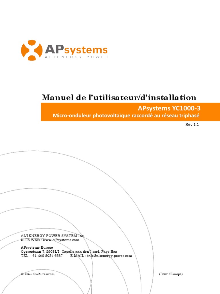 découvrez le micro-onduleur apsystems yc1000-3, une solution innovante pour optimiser la production d'énergie solaire. compact et performant, il permet une gestion efficace de votre installation photovoltaïque, garantissant des rendements élevés et une fiabilité accrue. idéal pour les habitations et les entreprises, le yc1000-3 vous aide à maximiser vos économies d'énergie tout en préservant l'environnement.